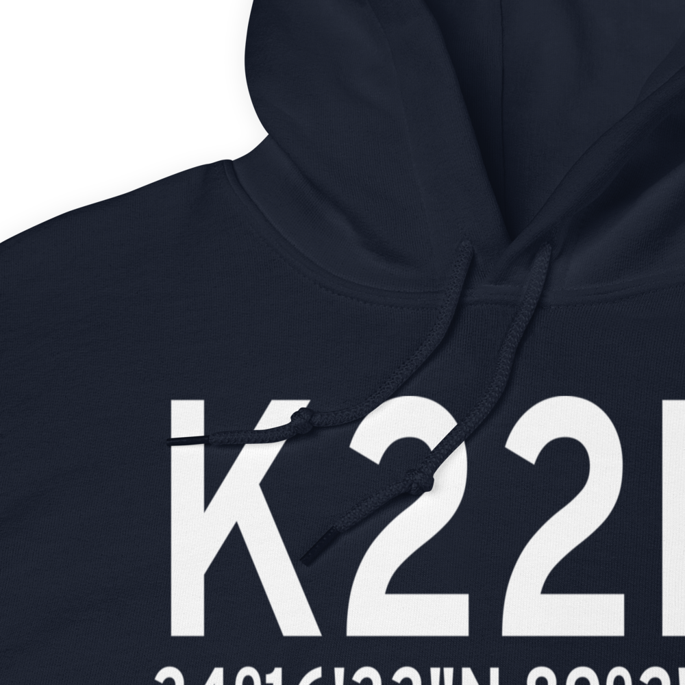 Pontotoc County Airport (K22M) ICAO Hoodie Sweatshirt 