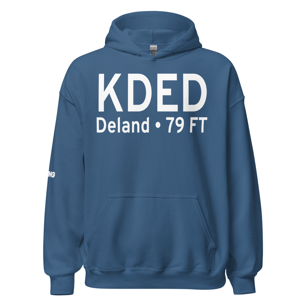 Deland Municipal Sidney H Taylor Field (KDED) ICAO Hoodie Sweatshirt 