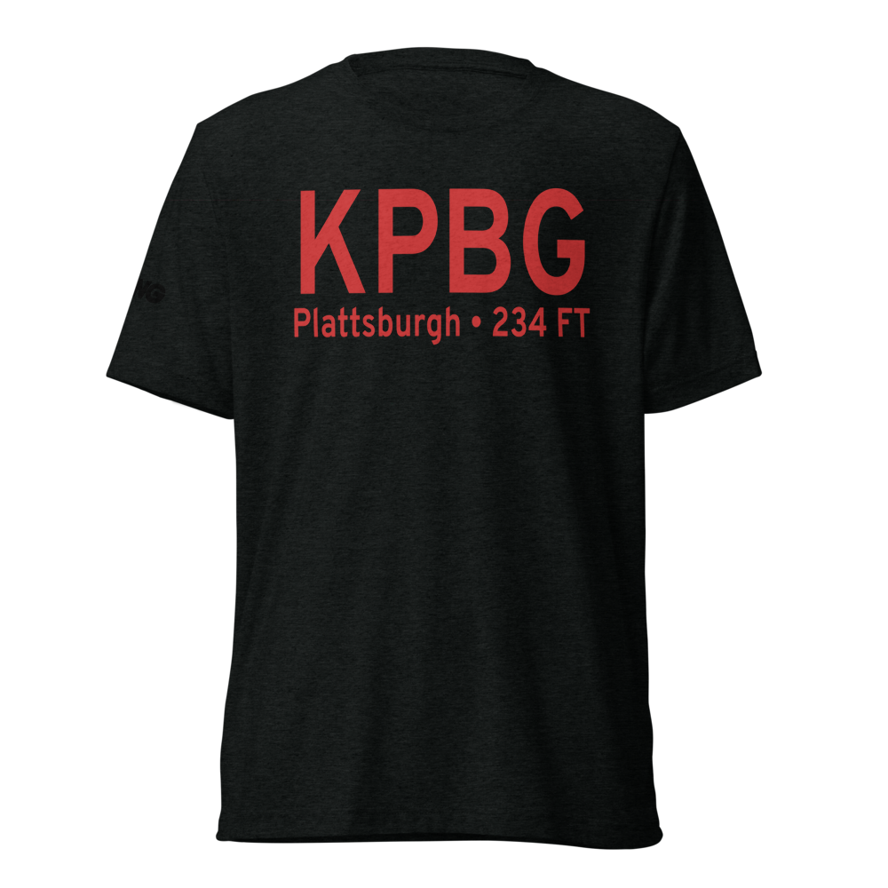 Plattsburgh International Airport (KPBG) ICAO Tri-blend T-Shirt 