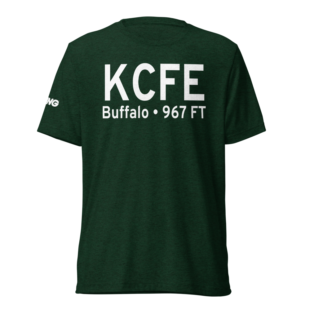 Buffalo Municipal Airport (KCFE) ICAO Tri-blend T-Shirt 