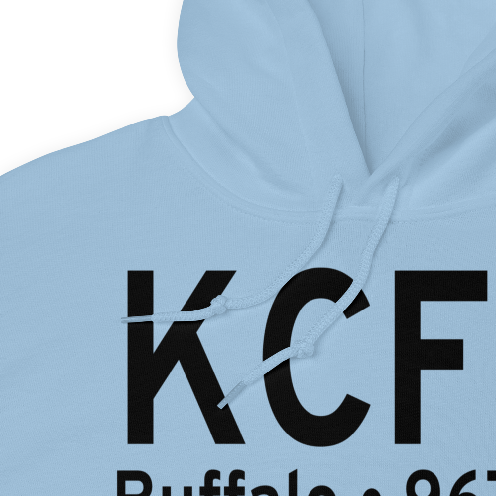 Buffalo Municipal Airport (KCFE) ICAO Hoodie Sweatshirt 