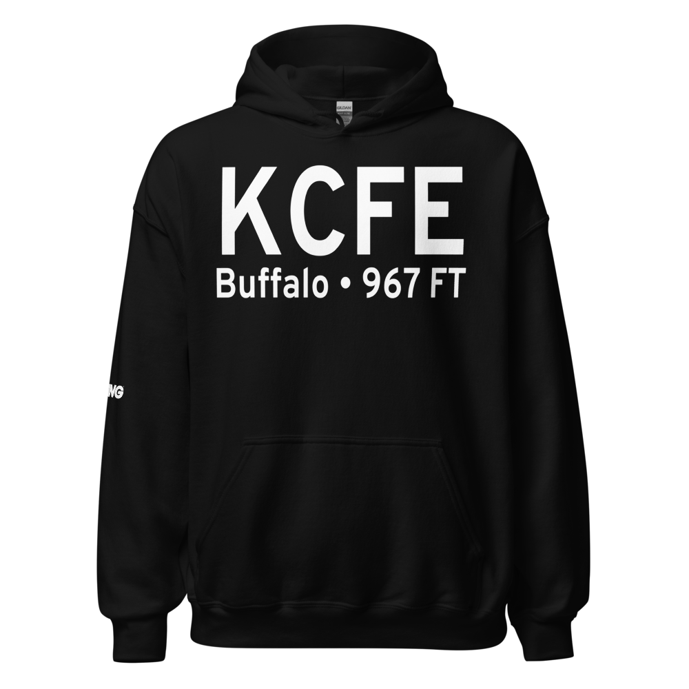 Buffalo Municipal Airport (KCFE) ICAO Hoodie Sweatshirt 