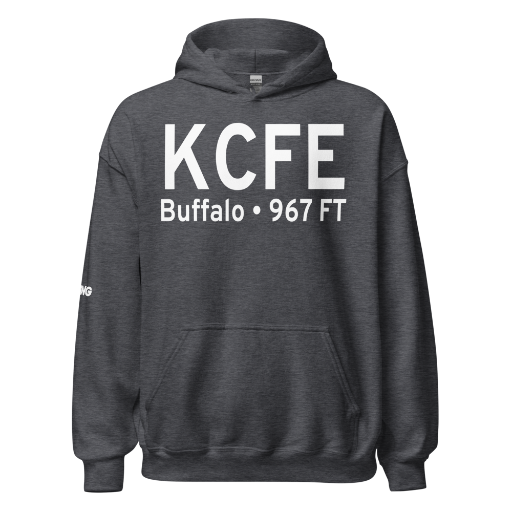 Buffalo Municipal Airport (KCFE) ICAO Hoodie Sweatshirt 