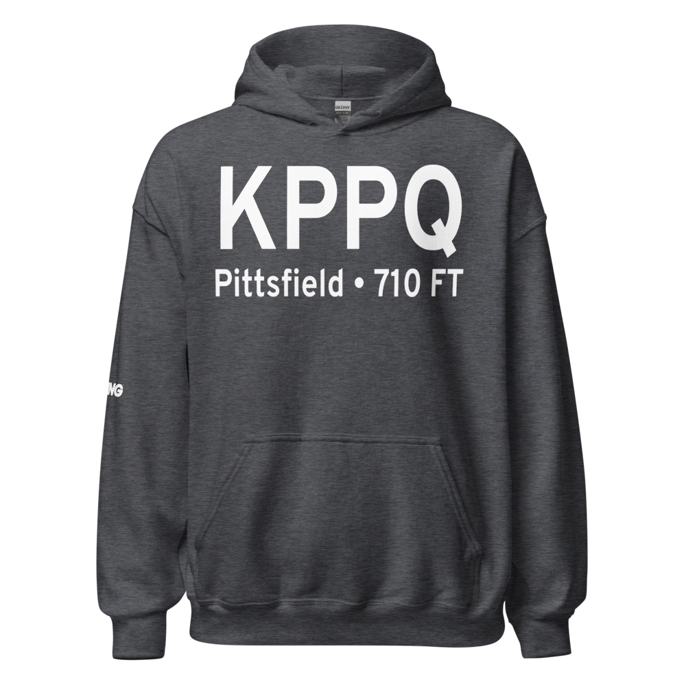 Pittsfield Penstone Municipal Airport (KPPQ) ICAO Hoodie Sweatshirt 