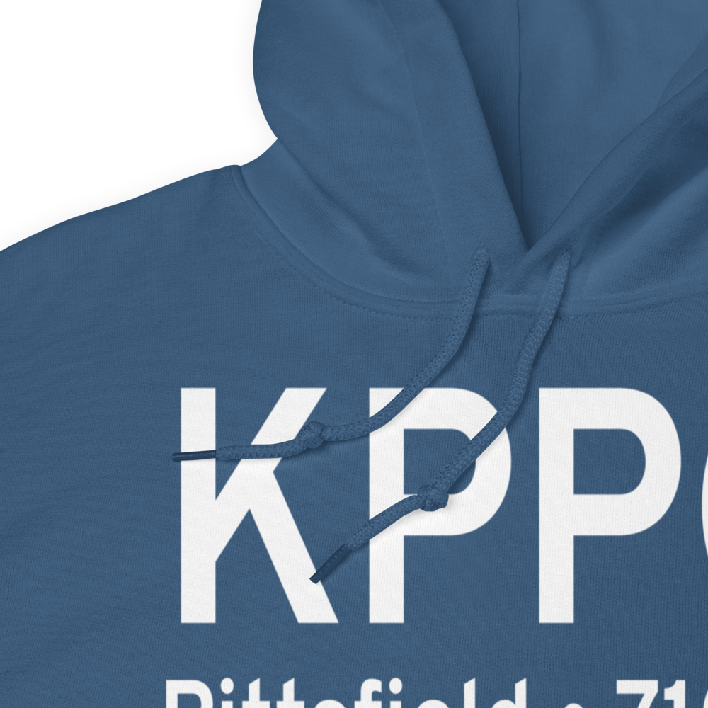 Pittsfield Penstone Municipal Airport (KPPQ) ICAO Hoodie Sweatshirt 