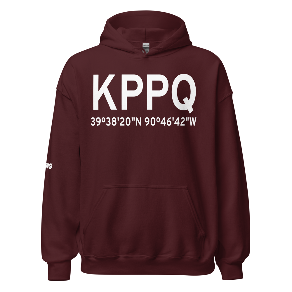 Pittsfield Penstone Municipal Airport (KPPQ) ICAO Hoodie Sweatshirt 