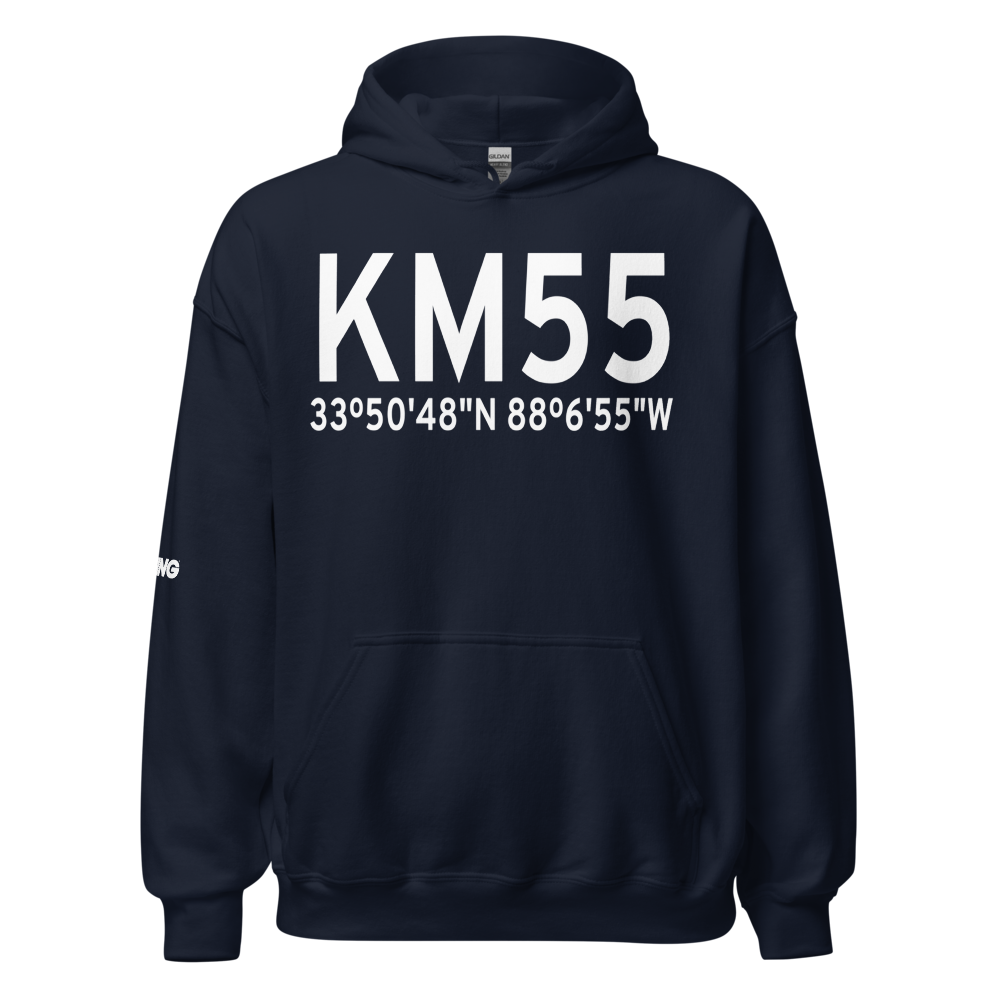 Lamar County Airport (KM55) ICAO Hoodie Sweatshirt 