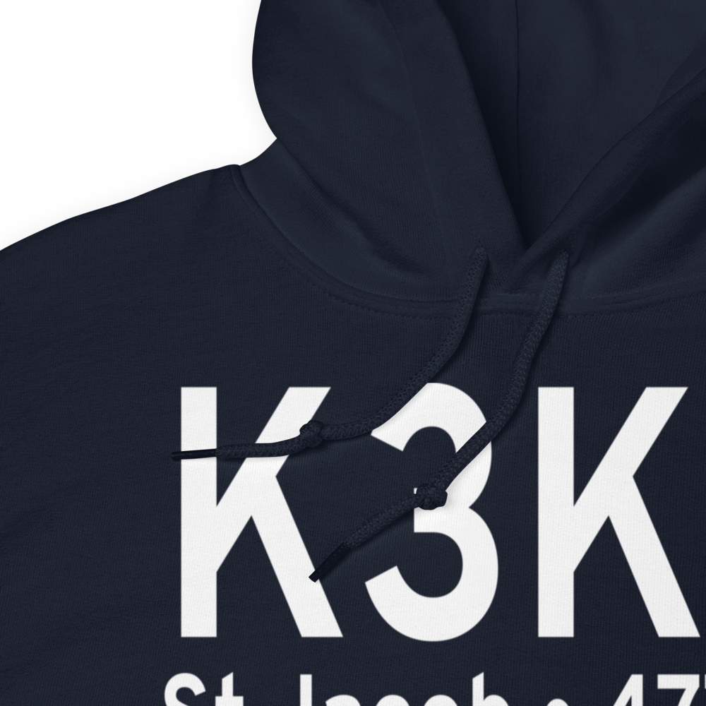 St Louis Metro-East Airport/Shafer Field (K3K6) ICAO Hoodie Sweatshirt 