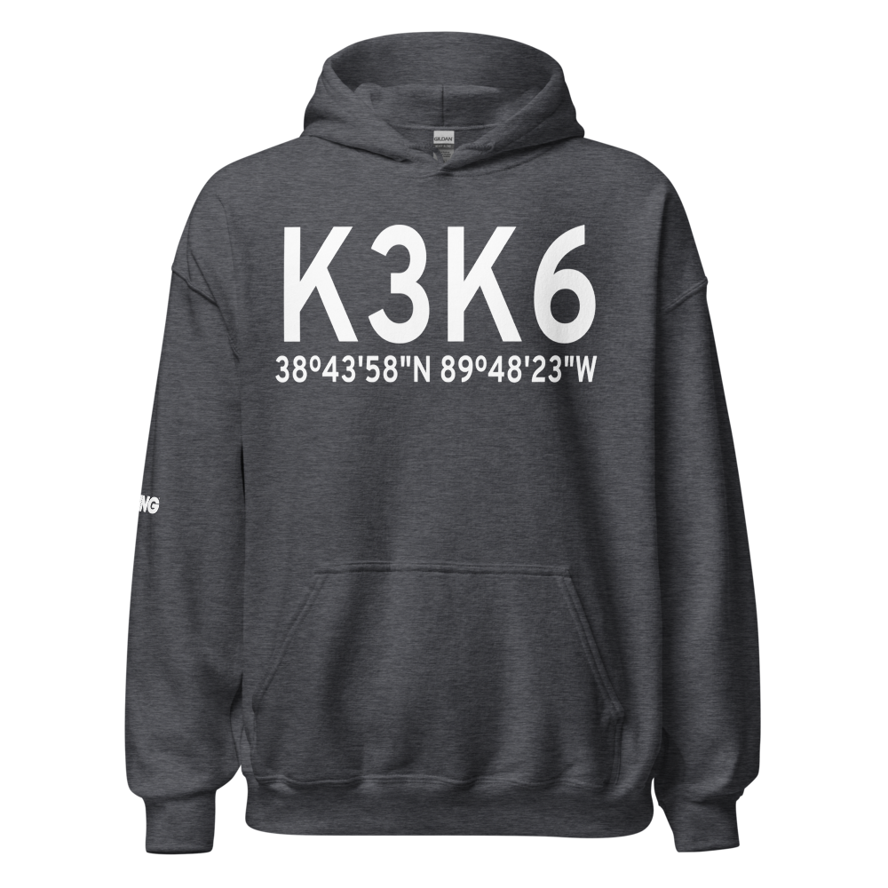 St Louis Metro-East Airport/Shafer Field (K3K6) ICAO Hoodie Sweatshirt 