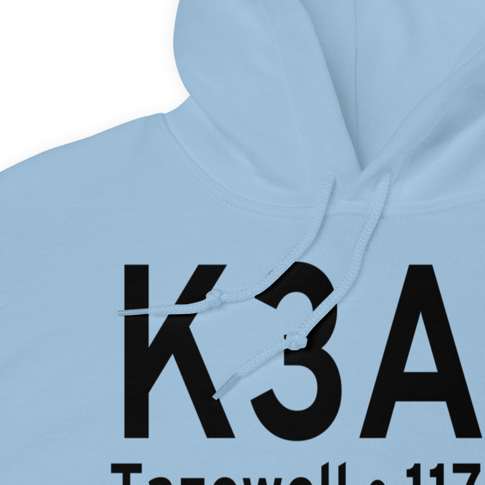 New Tazewell Municipal Airport (K3A2) ICAO Hoodie Sweatshirt 