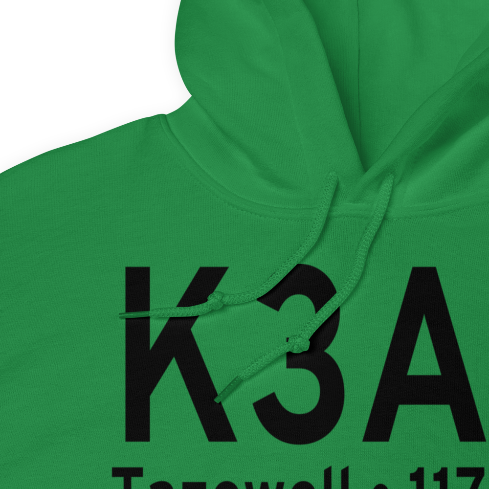 New Tazewell Municipal Airport (K3A2) ICAO Hoodie Sweatshirt 