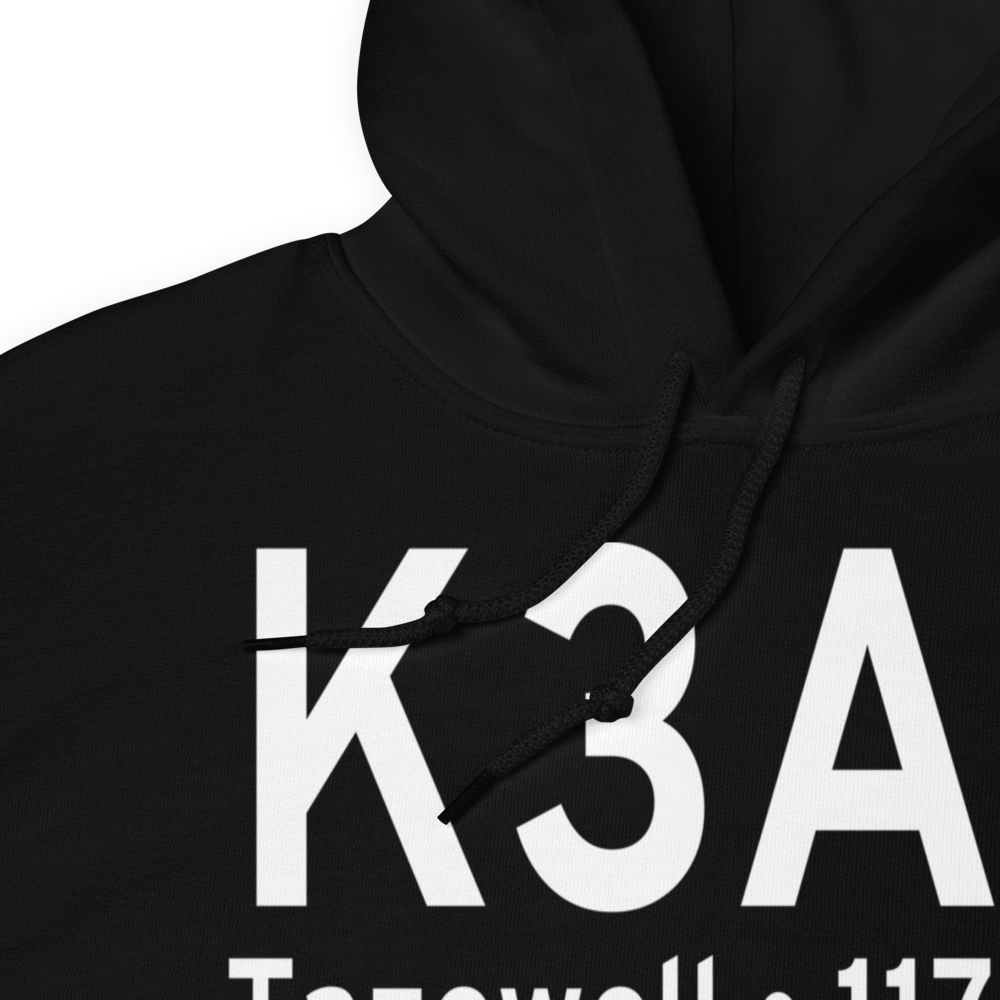 New Tazewell Municipal Airport (K3A2) ICAO Hoodie Sweatshirt 