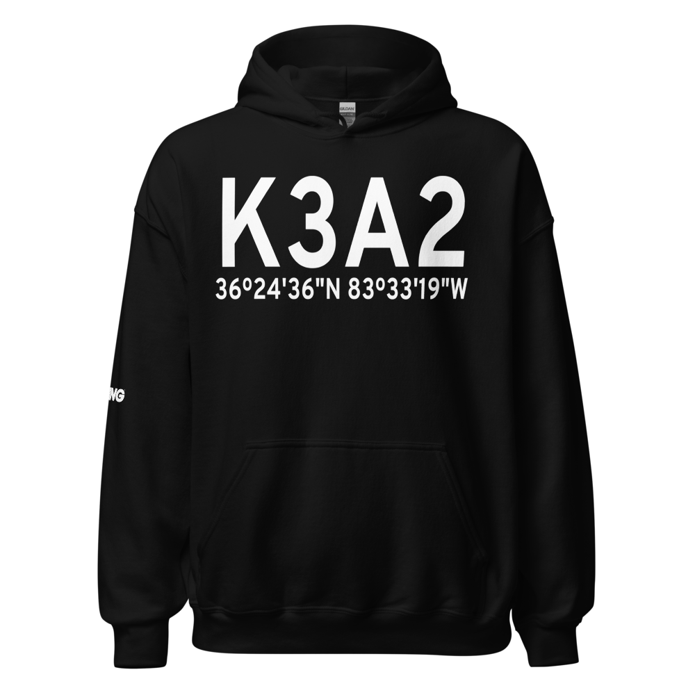 New Tazewell Municipal Airport (K3A2) ICAO Hoodie Sweatshirt 