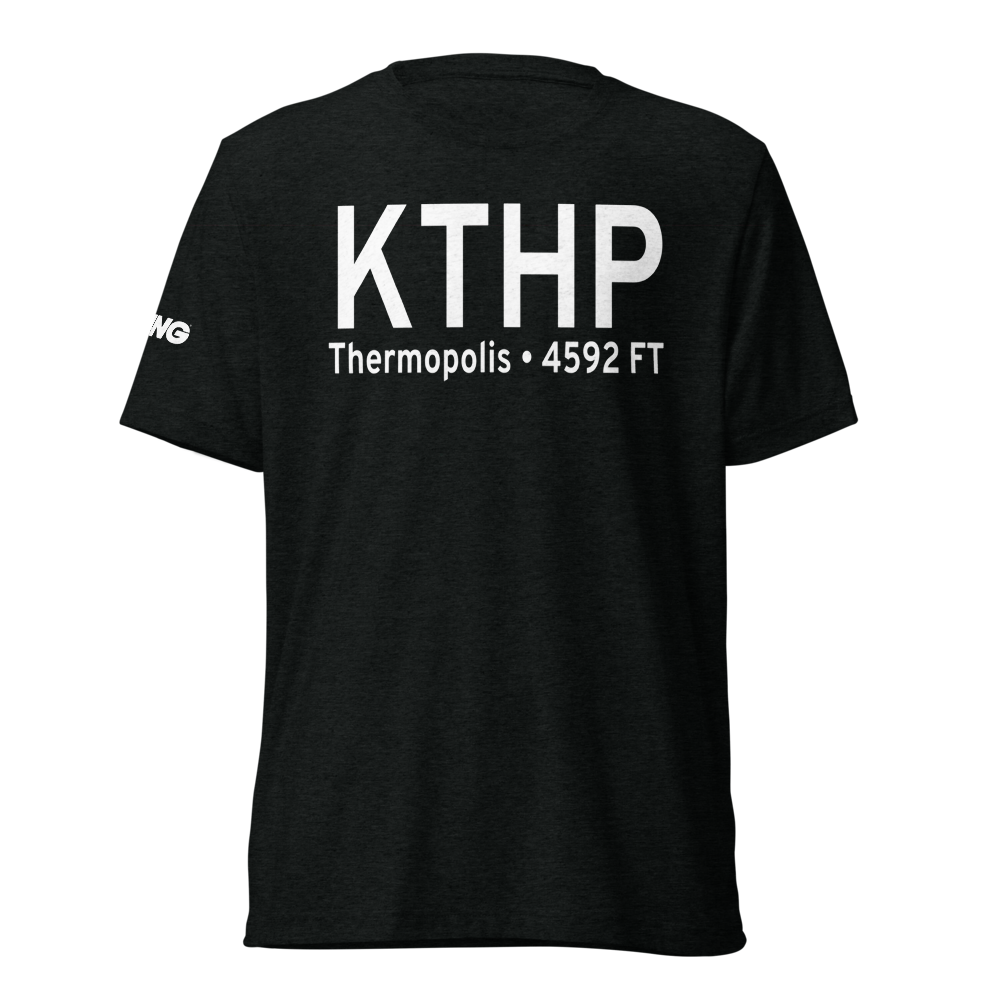 Hot Springs Co Thermopolis Municipal Airport (KTHP) ICAO Tri-blend T-Shirt 