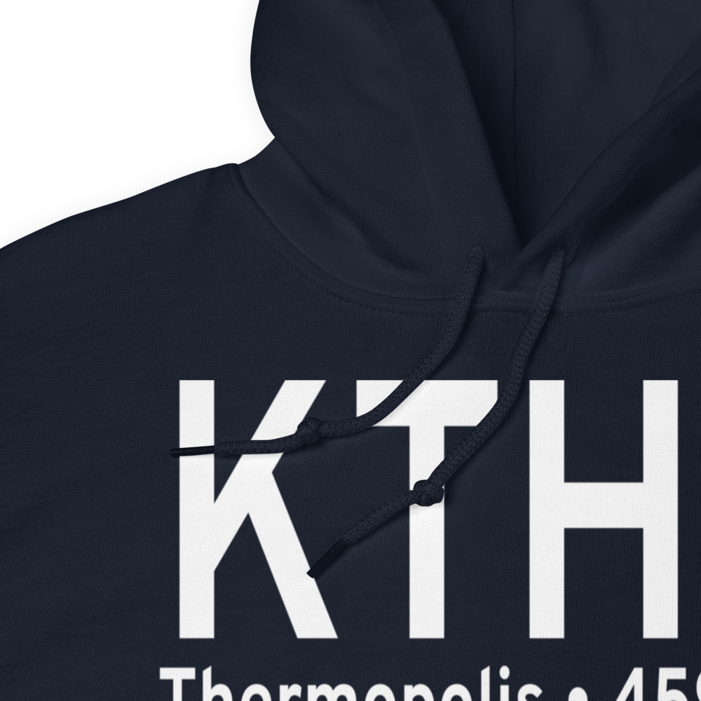 Hot Springs Co Thermopolis Municipal Airport (KTHP) ICAO Hoodie Sweatshirt 