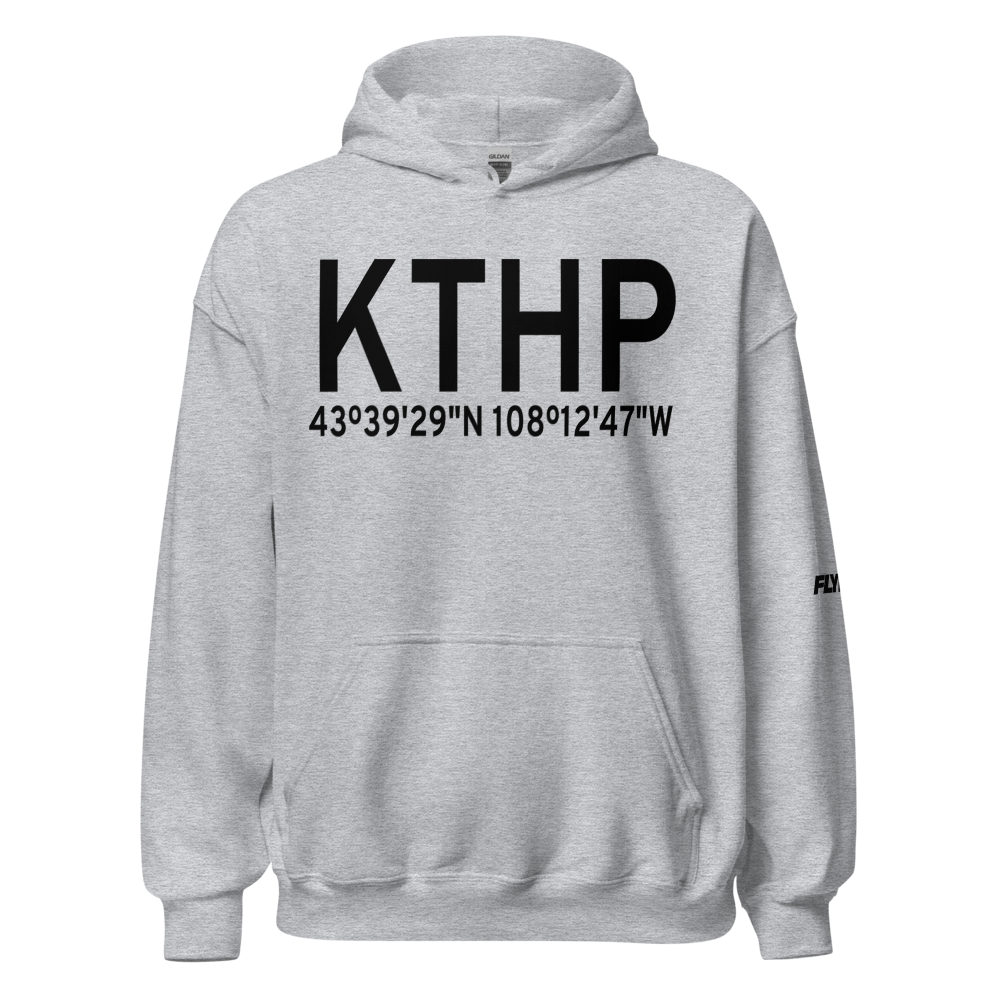 Hot Springs Co Thermopolis Municipal Airport (KTHP) ICAO Hoodie Sweatshirt 
