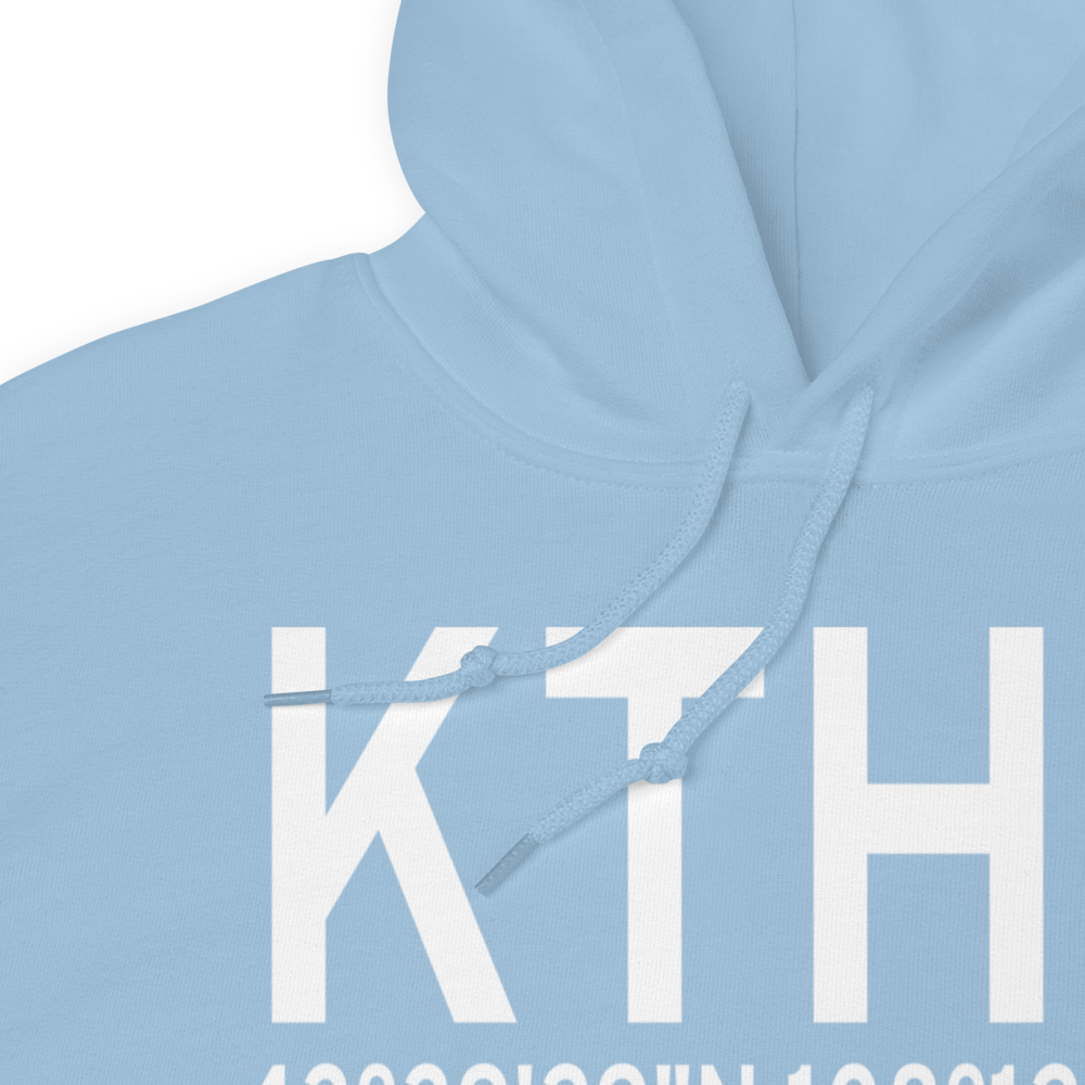 Hot Springs Co Thermopolis Municipal Airport (KTHP) ICAO Hoodie Sweatshirt 