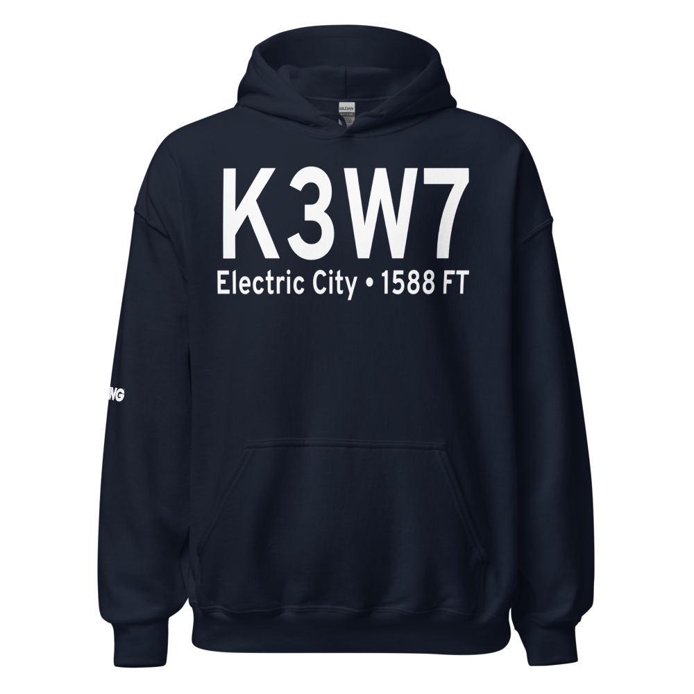 Grand Coulee Dam Airport (K3W7) ICAO Hoodie Sweatshirt 