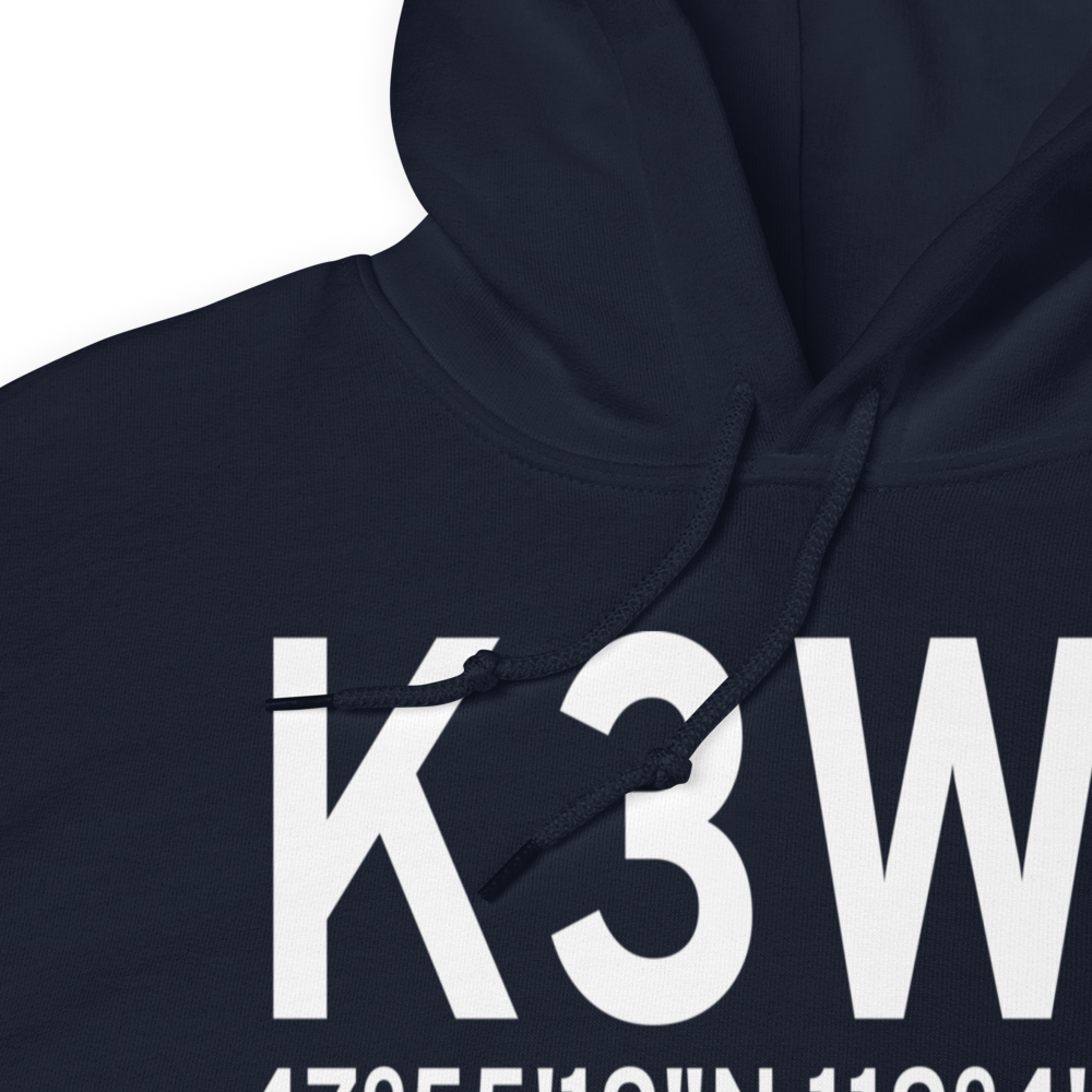 Grand Coulee Dam Airport (K3W7) ICAO Hoodie Sweatshirt 