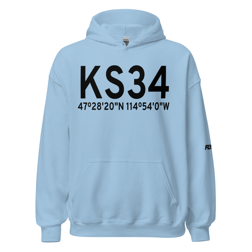 Plains Airport (KS34) ICAO Hoodie Sweatshirt 