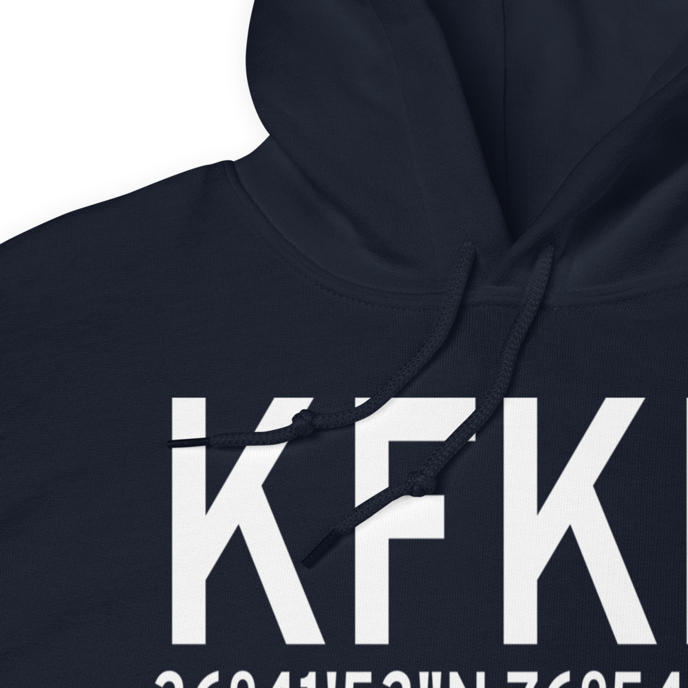 Franklin Regional Airport (KFKN) ICAO Hoodie Sweatshirt 