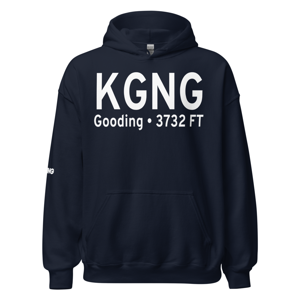 Gooding Municipal Airport (KGNG) ICAO Hoodie Sweatshirt 