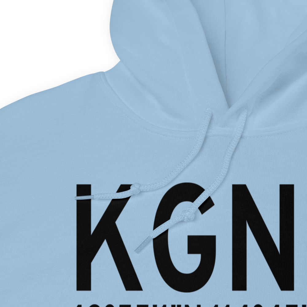 Gooding Municipal Airport (KGNG) ICAO Hoodie Sweatshirt 