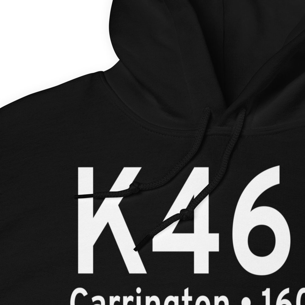 Carrington Municipal Airport (K46D) ICAO Hoodie Sweatshirt 