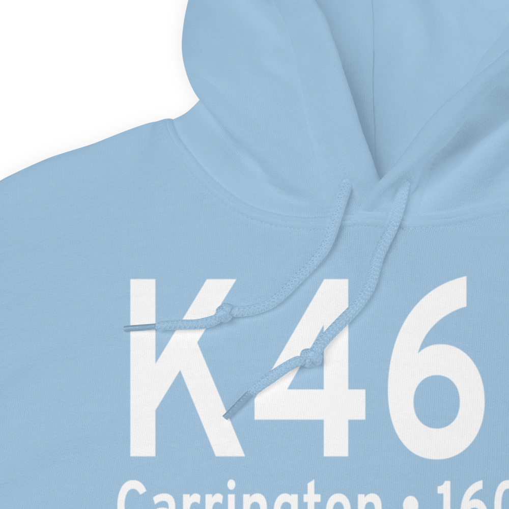 Carrington Municipal Airport (K46D) ICAO Hoodie Sweatshirt 
