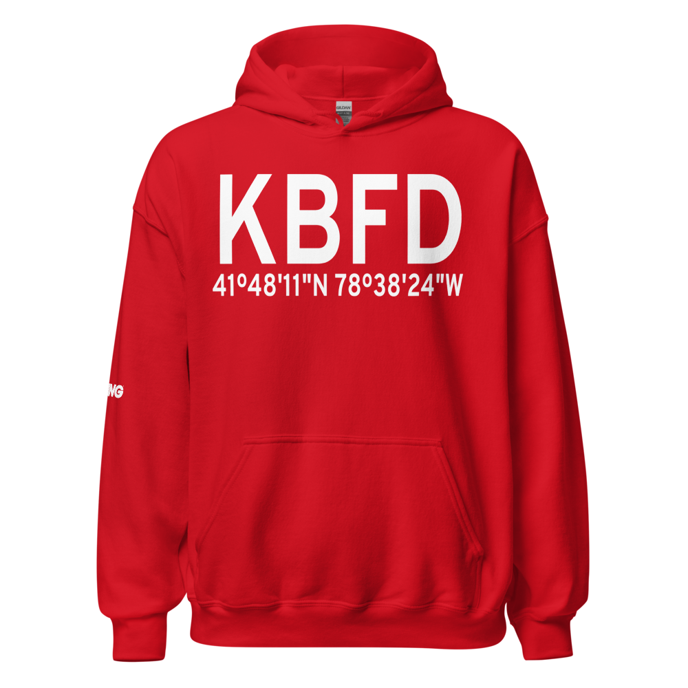 Bradford Regional Airport (KBFD) ICAO Hoodie Sweatshirt 