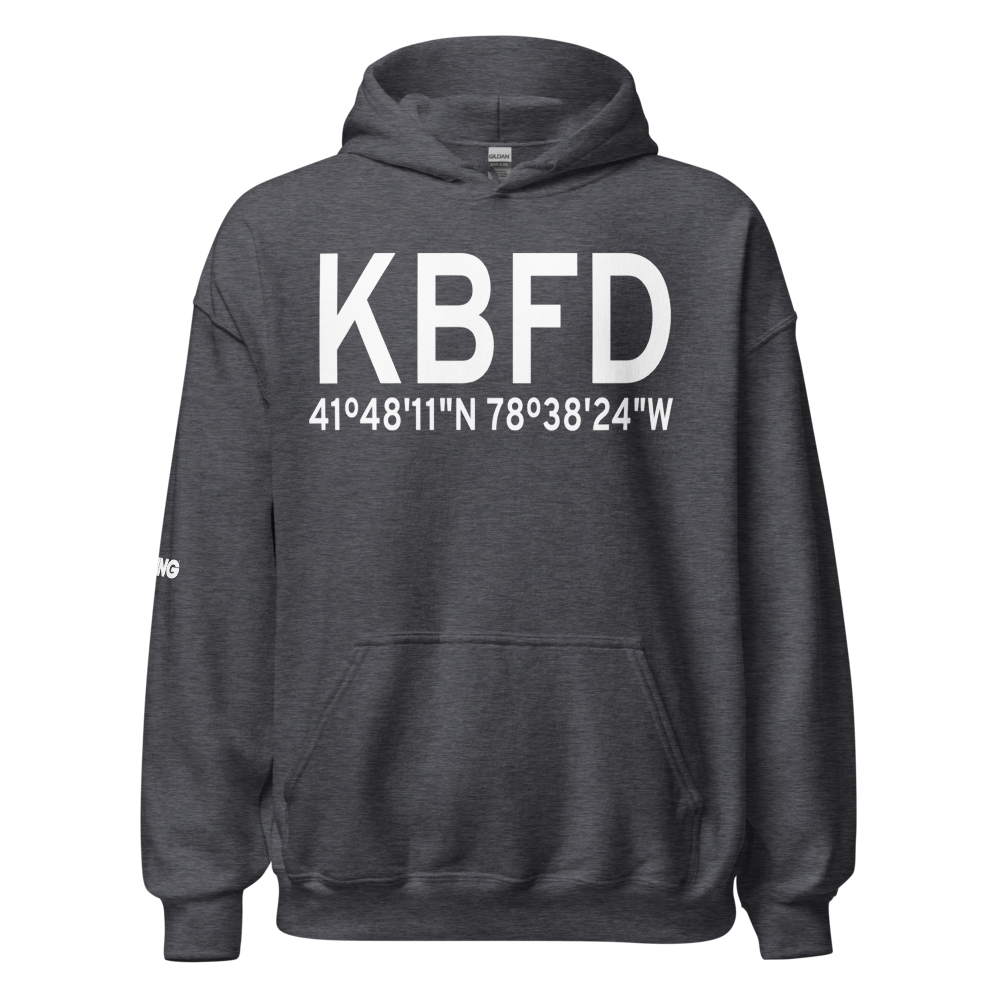 Bradford Regional Airport (KBFD) ICAO Hoodie Sweatshirt 