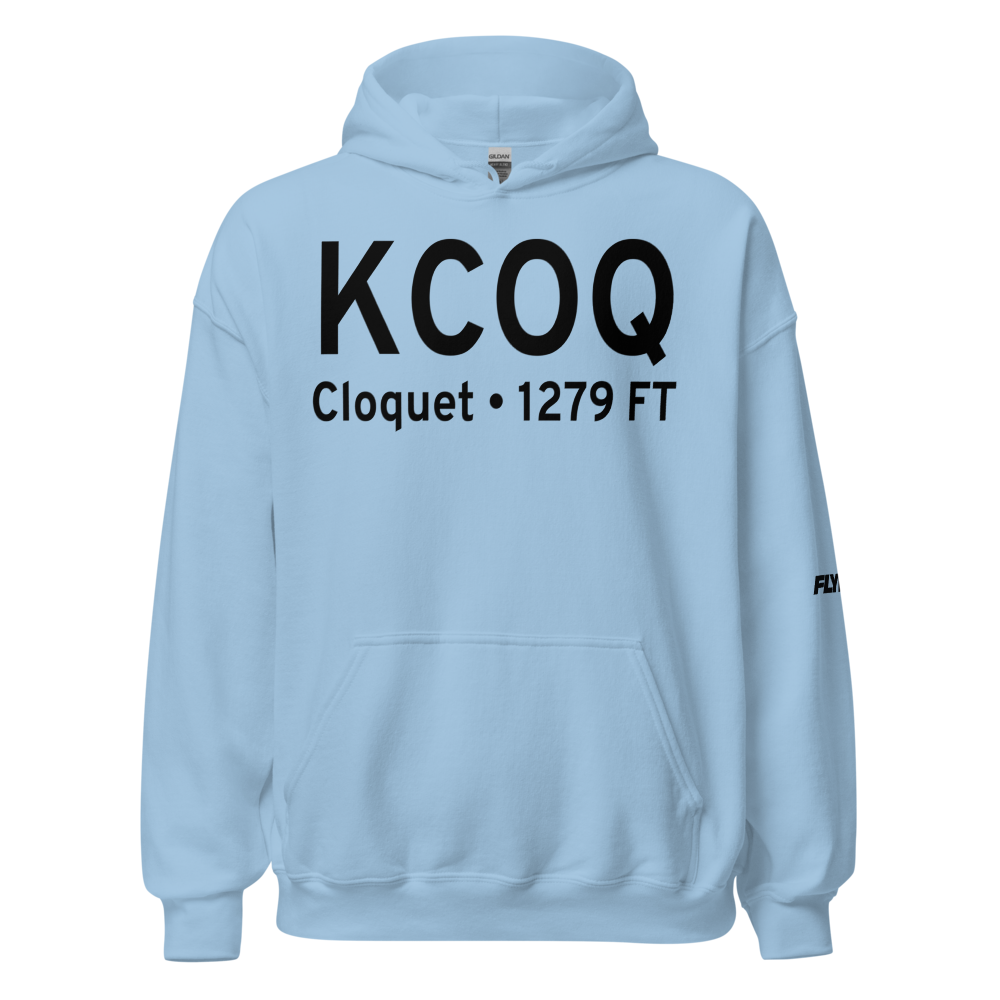 Cloquet Carlton County Airport (KCOQ) ICAO Hoodie Sweatshirt 