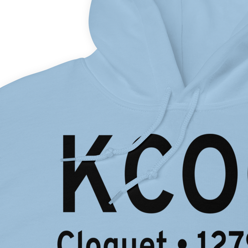 Cloquet Carlton County Airport (KCOQ) ICAO Hoodie Sweatshirt 