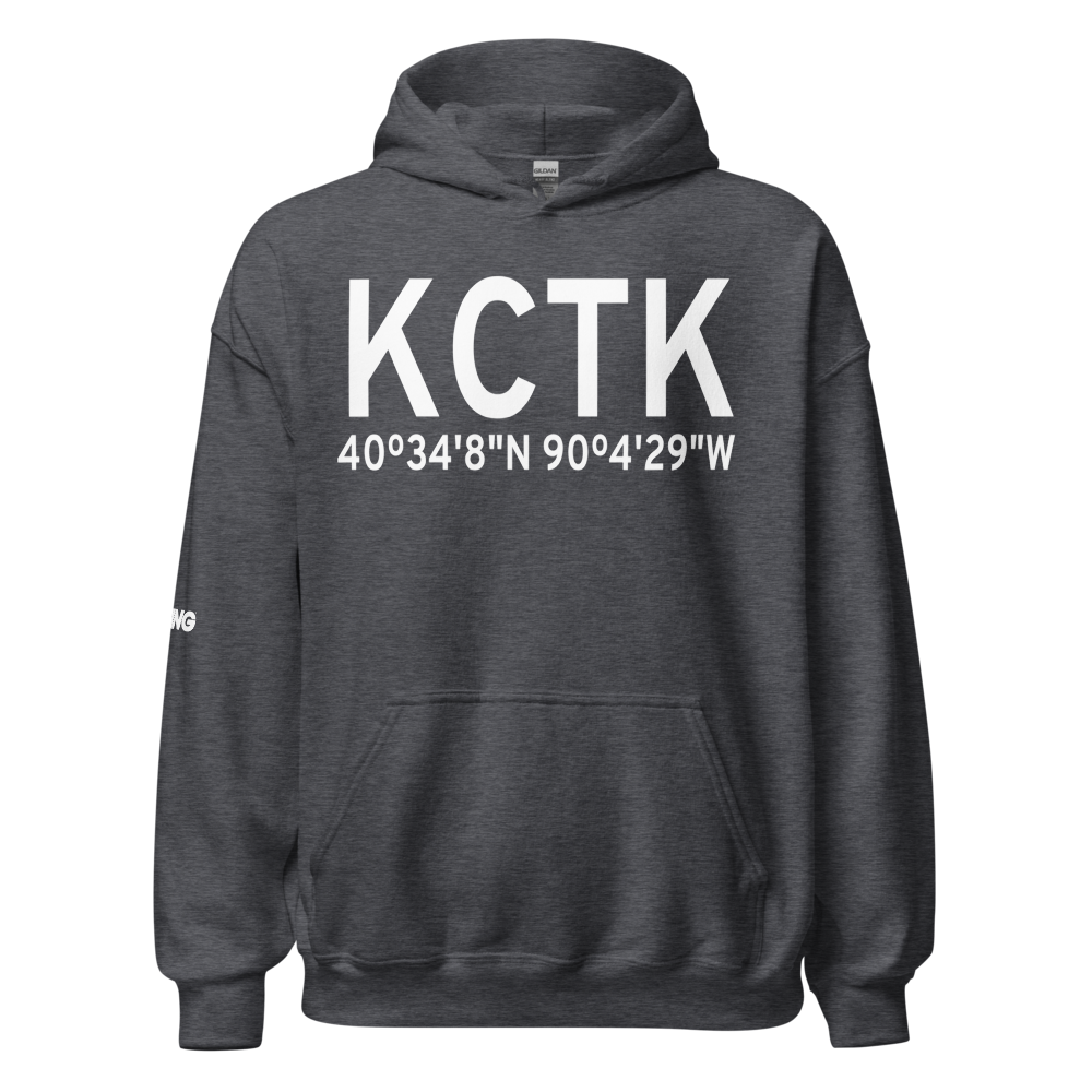 Ingersoll Airport (KCTK) ICAO Hoodie Sweatshirt 