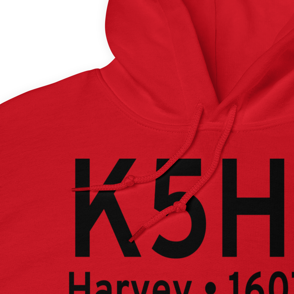 Harvey Municipal Airport (K5H4) ICAO Hoodie Sweatshirt 