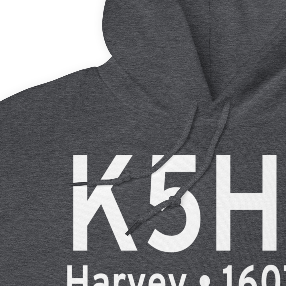 Harvey Municipal Airport (K5H4) ICAO Hoodie Sweatshirt 