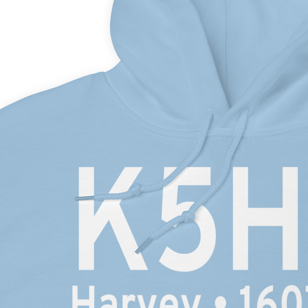 Harvey Municipal Airport (K5H4) ICAO Hoodie Sweatshirt 