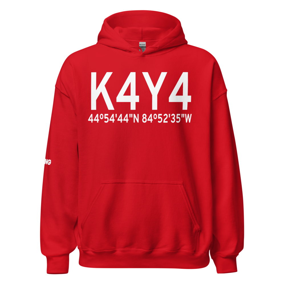 Lakes of the North Airport (K4Y4) ICAO Hoodie Sweatshirt 