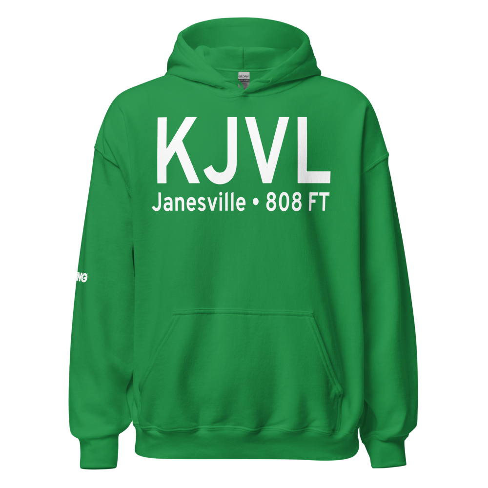 Southern Wisconsin Regional Airport (KJVL) ICAO Hoodie Sweatshirt 