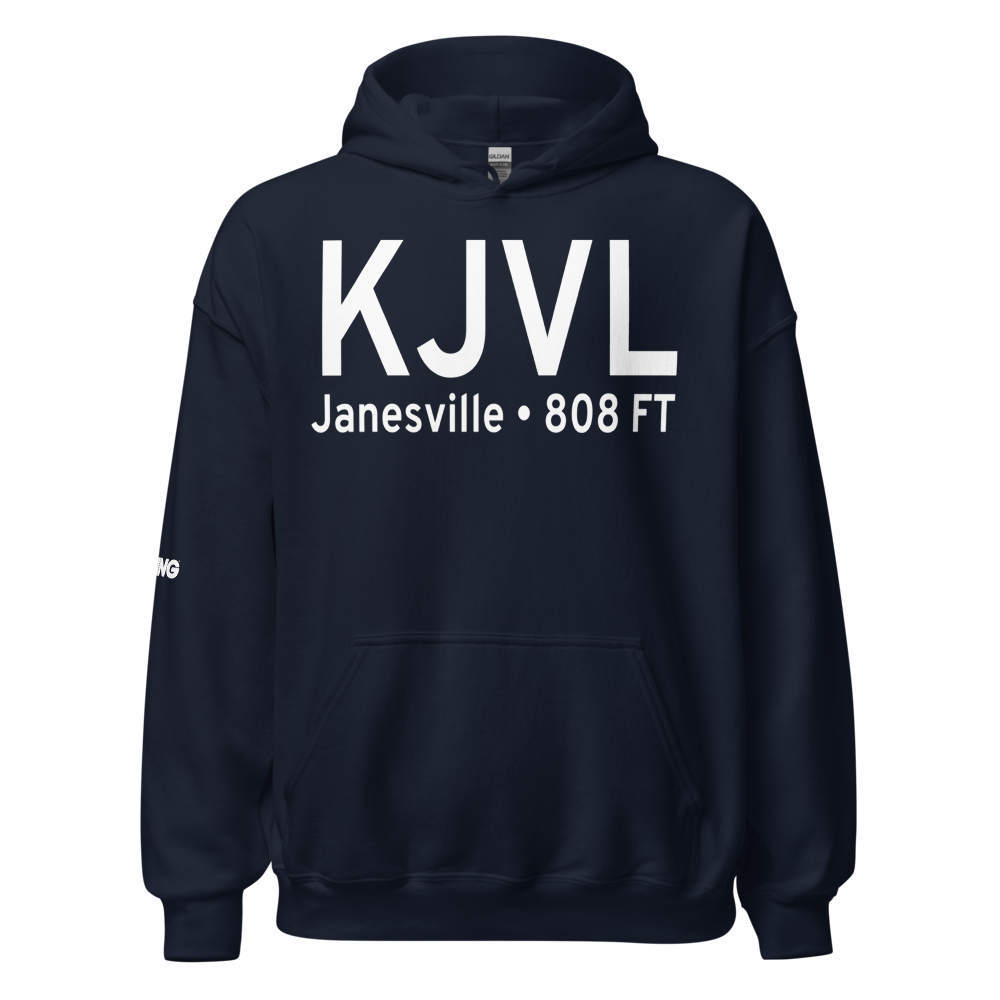 Southern Wisconsin Regional Airport (KJVL) ICAO Hoodie Sweatshirt 