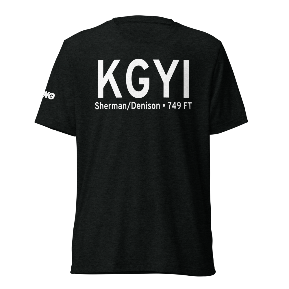 North Texas Regional Airport/Perrin Field (KGYI) ICAO Tri-blend T-Shirt 