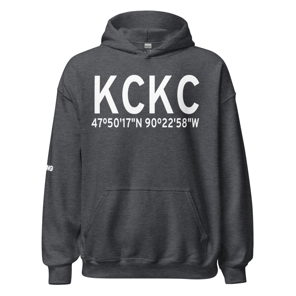 Grand Marais Cook County Airport (KCKC) ICAO Hoodie Sweatshirt 