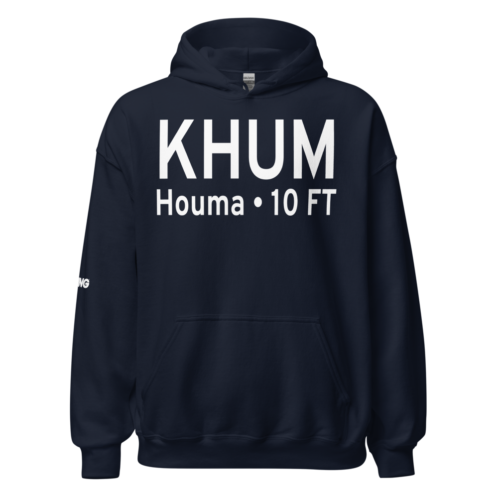 Houma Terrebonne Airport (KHUM) ICAO Hoodie Sweatshirt 