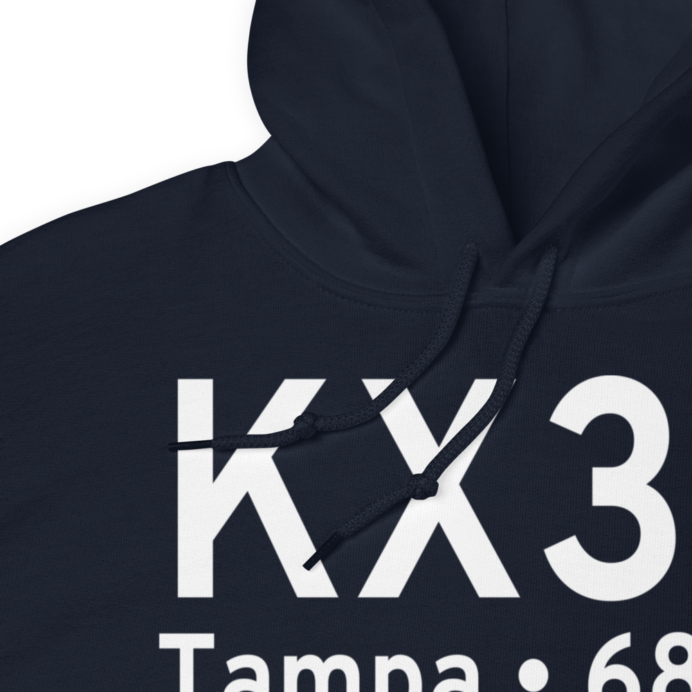 Tampa North Aero Park Airport (KX39) ICAO Hoodie Sweatshirt 