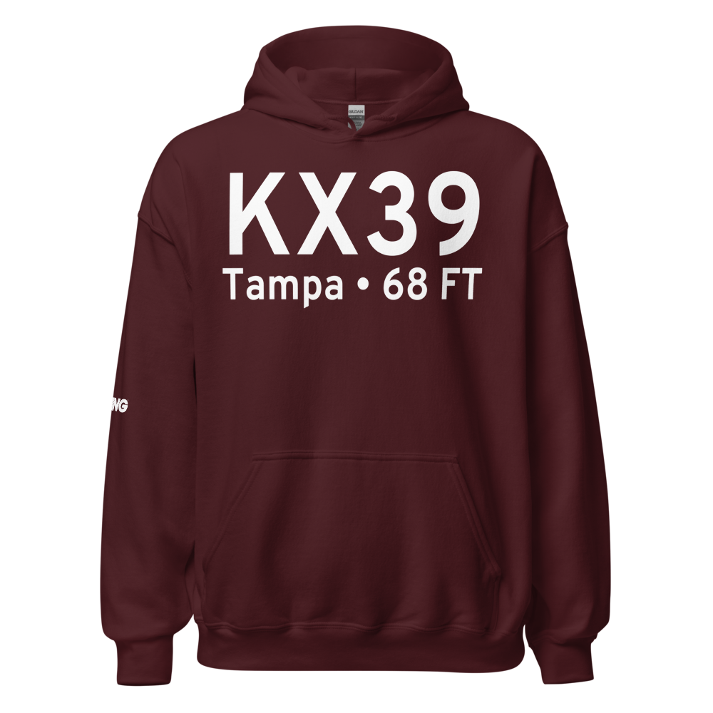 Tampa North Aero Park Airport (KX39) ICAO Hoodie Sweatshirt 