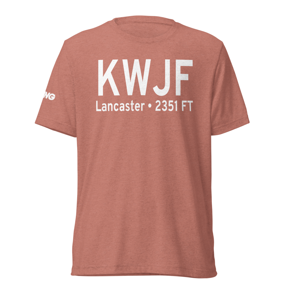 General WM J Fox Airfield (KWJF) ICAO Tri-blend T-Shirt 
