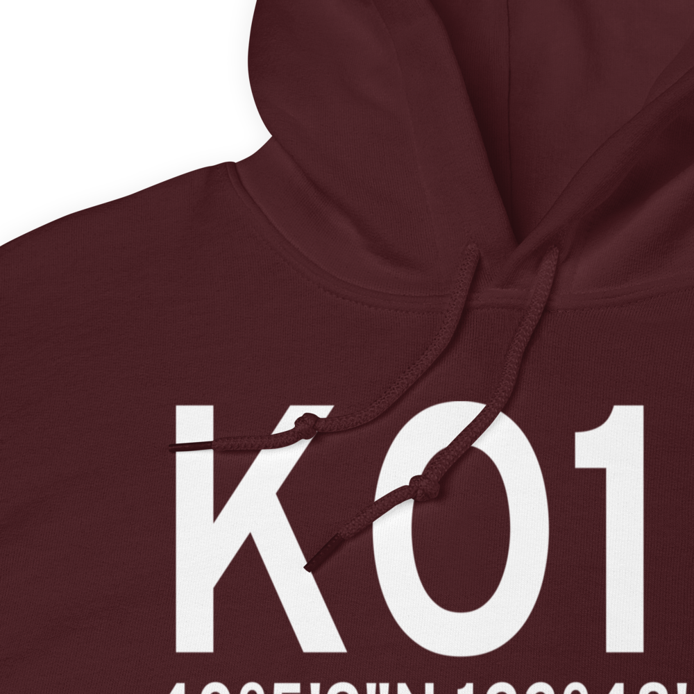 Garberville Airport (KO16) ICAO Hoodie Sweatshirt 