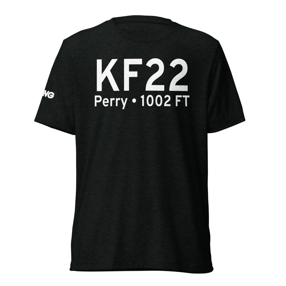 Perry Municipal Airport (KF22) ICAO Tri-blend T-Shirt 