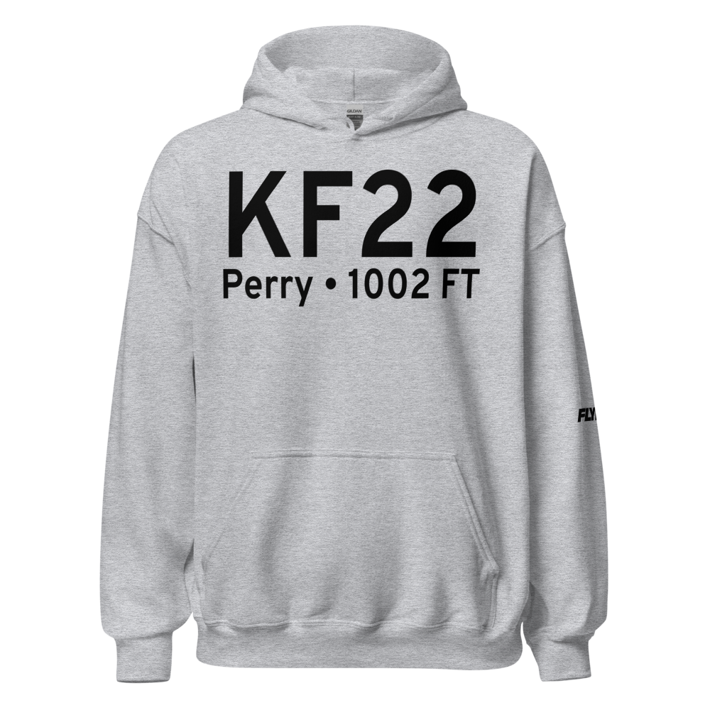Perry Municipal Airport (KF22) ICAO Hoodie Sweatshirt 