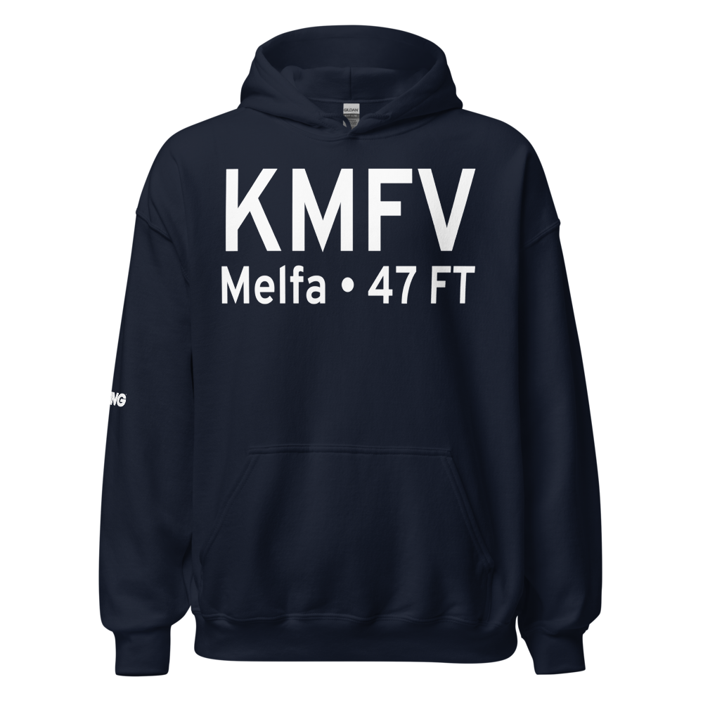 Accomack County Airport (KMFV) ICAO Hoodie Sweatshirt 